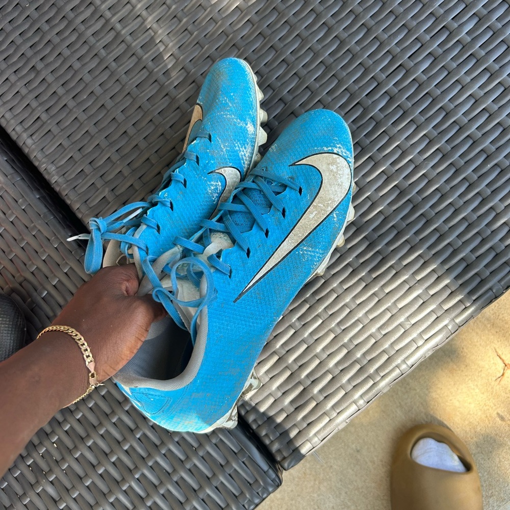 Baby blue Nike cleats
